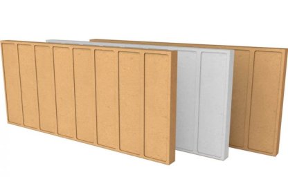 The chamotte slab is well suited as an accumulation material